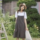 Linen Blend Wide-leg Jumper Shorts