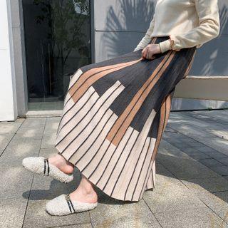 Printed Midi Knit Skirt