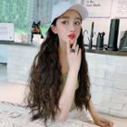 Baseball Cap With Hair Extension - Wavy