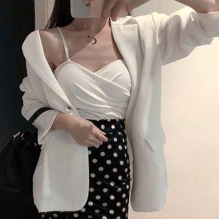 Single-breasted Blazer / Spaghetti Strap Top