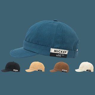 Lettering Applique Short Brim Cap