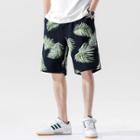 Leaf Print Loose Fit Shorts