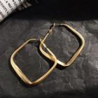 Twisted Square Earring 1 Pair - Gold - One Size