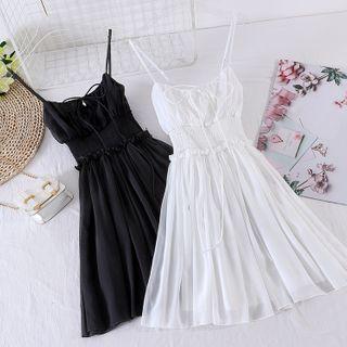 Lace-up Strap Suspender Skirt