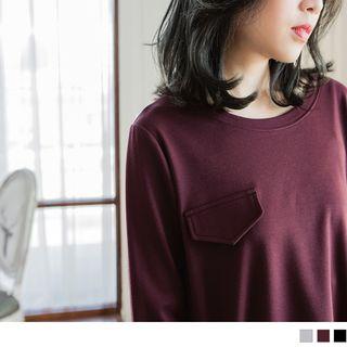Long Sleeve Mock Pocketed T-shirt