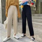 Knit Cropped Straight Fit Pants