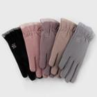 Heart Embroidered Touchscreen Gloves