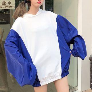 Lantern Sleeve Hooded Pullover