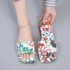 Floral Embroidered Slide Sandals