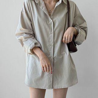 Basic Loose-fit Cotton Shirt