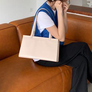 Plain Shoulder Bag Off-white - One Size