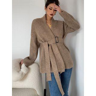 Loose-fit Long Cardigan With Belt
