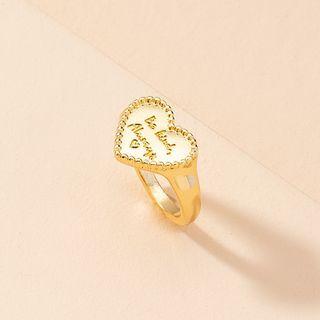 Heart Ring R288 - 1 Pc - Gold - Size 7
