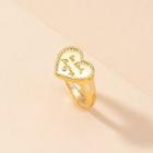 Heart Ring R288 - 1 Pc - Gold - Size 7