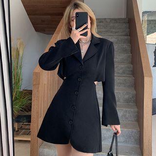 Cutout Mini A-line Coat Dress