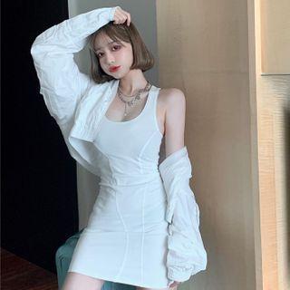 Tank Dress / Crop Zip Jacket