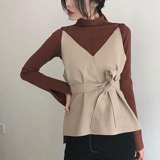 Mock Neck Long Sleeve Top / Camisole Top