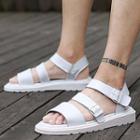 Buckled Genuine-leather Flat Sandals