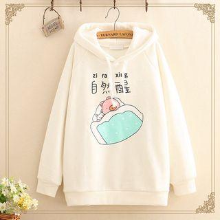 Pig Print Oversize Hoodie