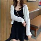 Plain Mini A-line Tank Dress / Cardigan