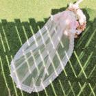 Wedding Lace Trim Veil White - One Size