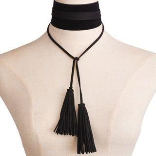 Tasseled Tie Choker