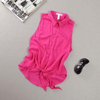 Plain Sleeveless Blouse