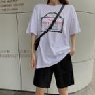 Short-sleeve Printed T-shirt / Plain Shorts