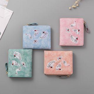 Swan Embroidered Wallet