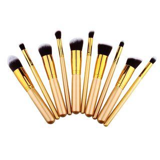 Gold Make-up Brush Set (10pcs)