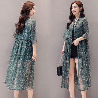 Floral Lace-up Jacket