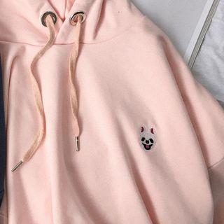 Dog Embroidered Hoodie