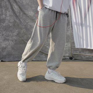 Drawstring Knit Harem Sweatpants