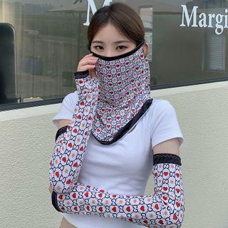 Set : Print Neck Gaiter + Sun Protection Arm Sleeves