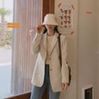 Single-breasted Patch-pocket Longline Blazer