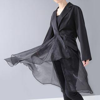 Sheer Panel Blazer