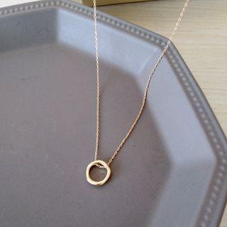Hoop Pendant Necklace 1 Pc - Necklace - One Size