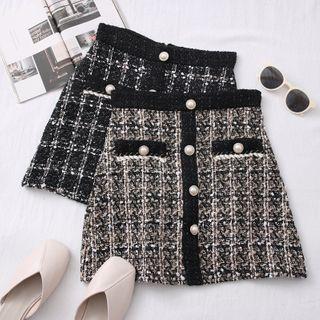 Glitter High-waist Mini Skirt