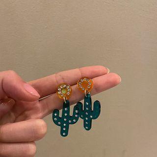 Flower Plastic Dangle Earring