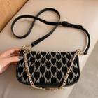 Pattern Crossbody Bag With Chain