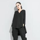 3/4-sleeve High Low Top