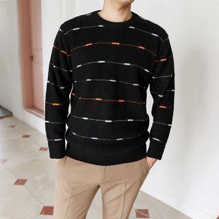 Plus Size Multicolor Striped Sweater