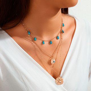Layered Necklace 8865 - Gold - One Size