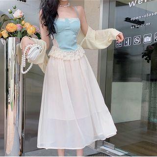 Lace Camisole Top / Cardigan / Skirt