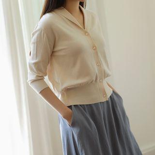 Shawl-lapel Cardigan