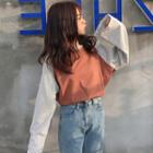 Pinstriped Raglan Long-sleeve T-shirt