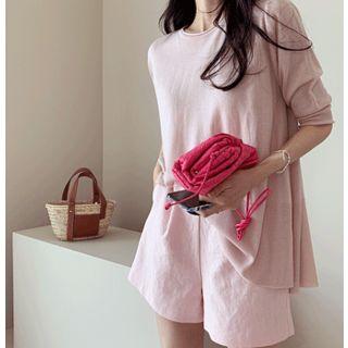 Elbow-sleeve Summer Knit Top