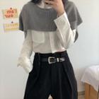 Long-sleeve Shirt / Wide Leg Pants / Shawl
