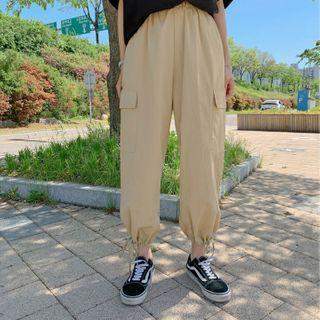 Tie-hem Cargo Windbreaker Pants