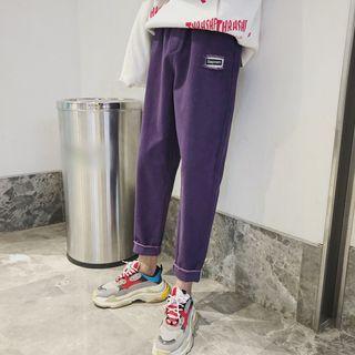 Applique Cuffed Tapered Pants